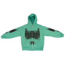 Load image into Gallery viewer, Hand Dyed Shadow Chapel Hoodie in Green (XL)
