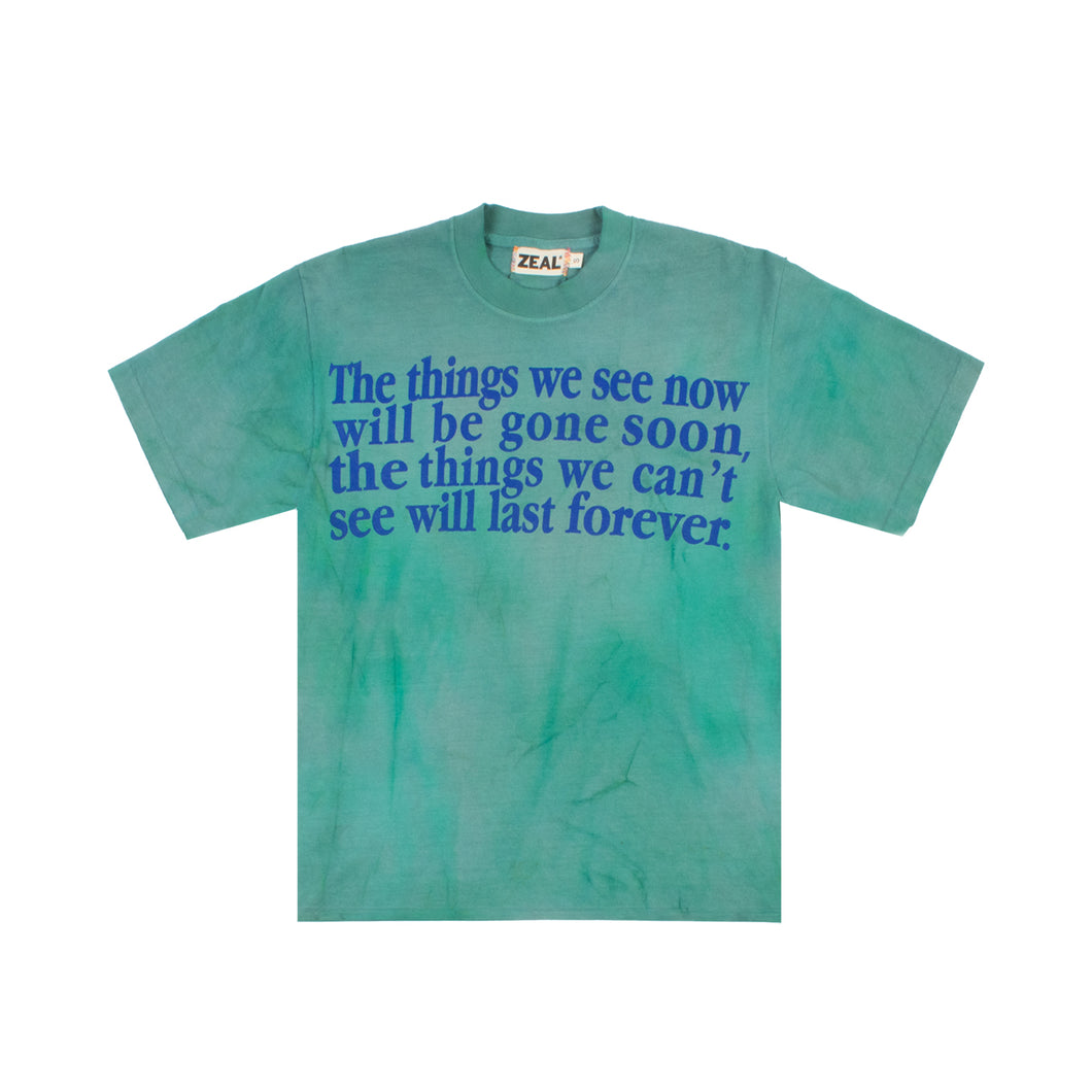 Hand Dyed Forever Tee in Emerald (Small)