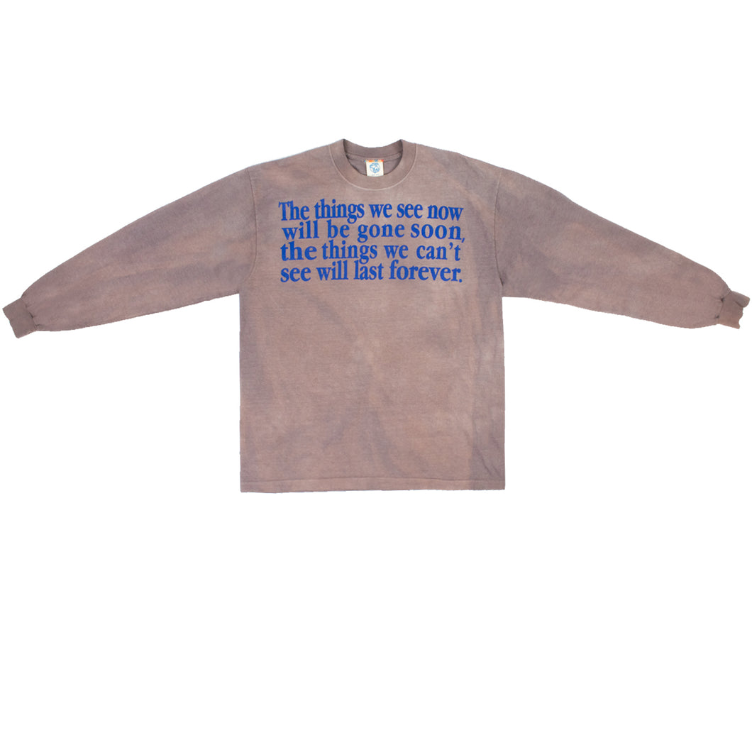 Hand Dyed Forever Tee in Brown (Large)