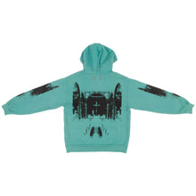 Load image into Gallery viewer, Hand Dyed Shadow Chapel Hoodie in Faded Emerald (Medium)
