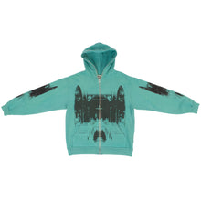 Load image into Gallery viewer, Hand Dyed Shadow Chapel Hoodie in Faded Emerald (Medium)

