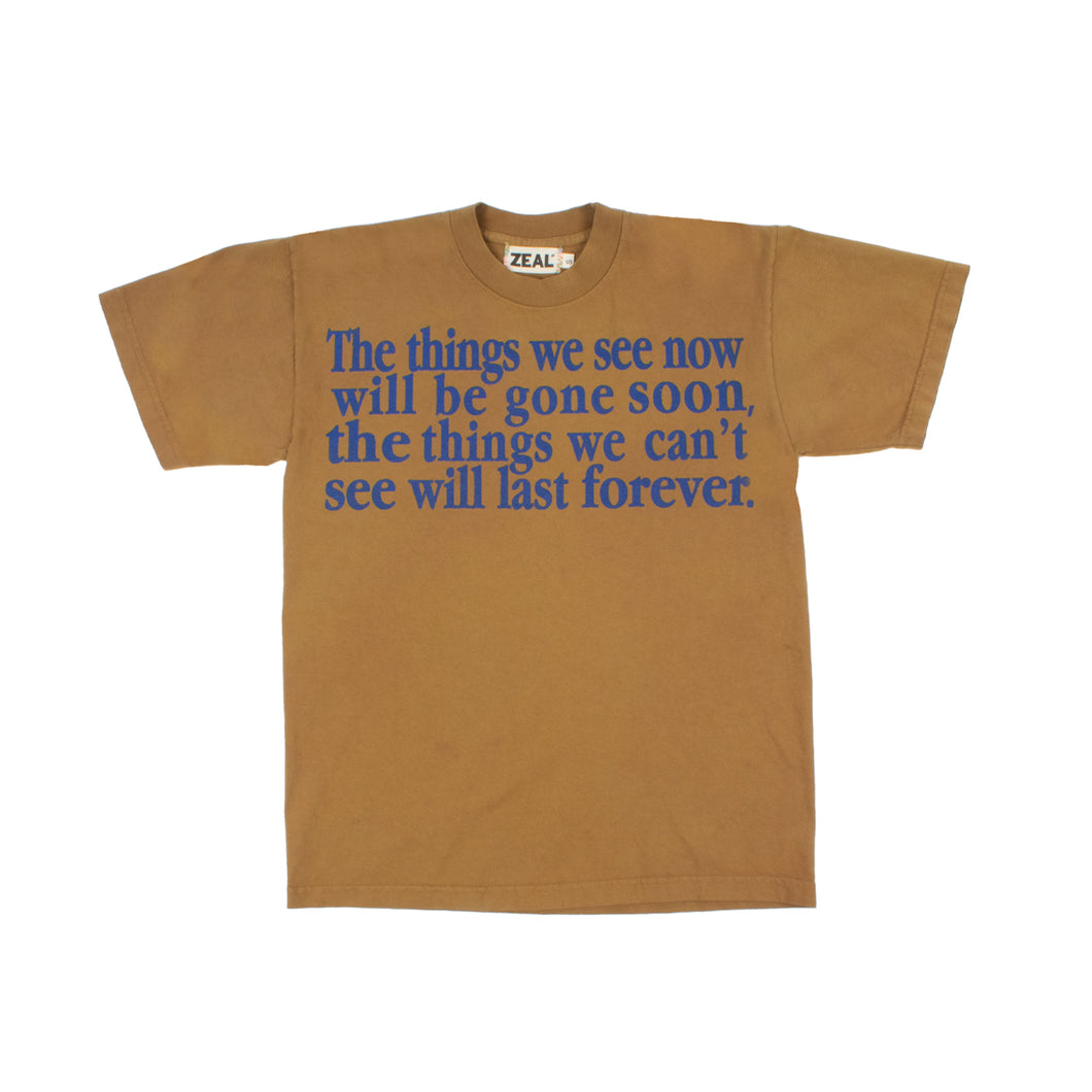 Hand Dyed Forever Tee in Tan (Small)