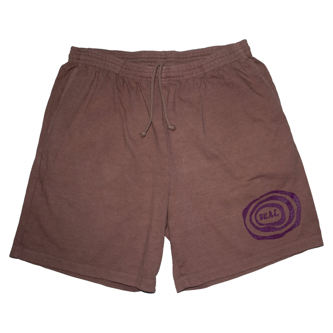 Brown Ripple Logo Shorts