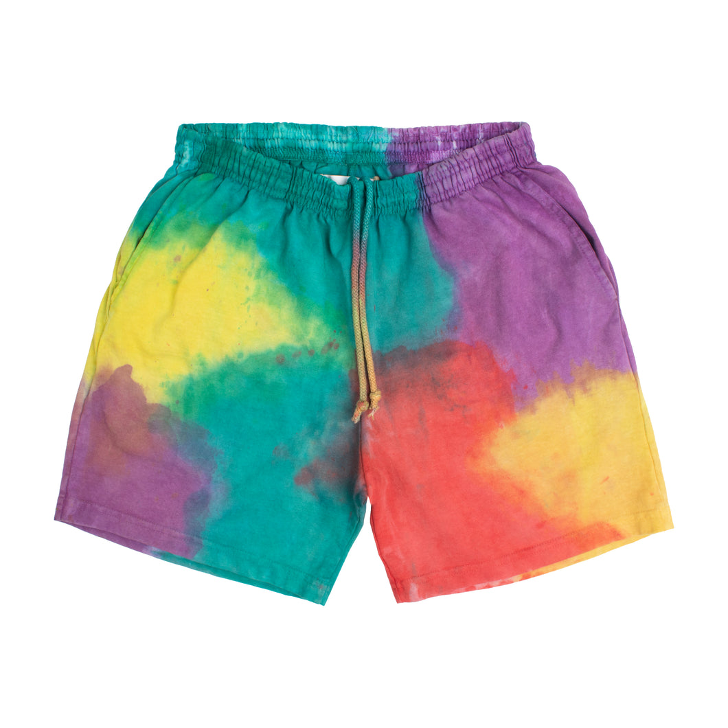 Hand Dyed Color Block Shorts