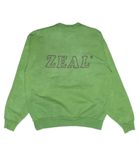 Load image into Gallery viewer, Hand Dyed Green Heavy Fleece Logo Crewneck
