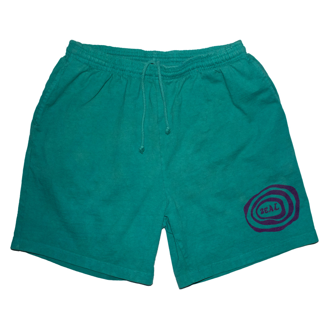 Emerald Ripple Logo Shorts