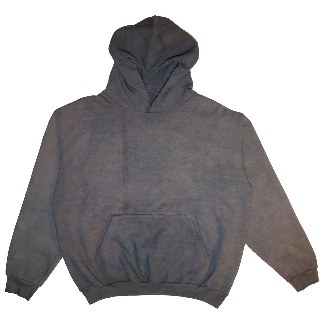 Faded Grey Hand Dyed Hoodie - X-Large