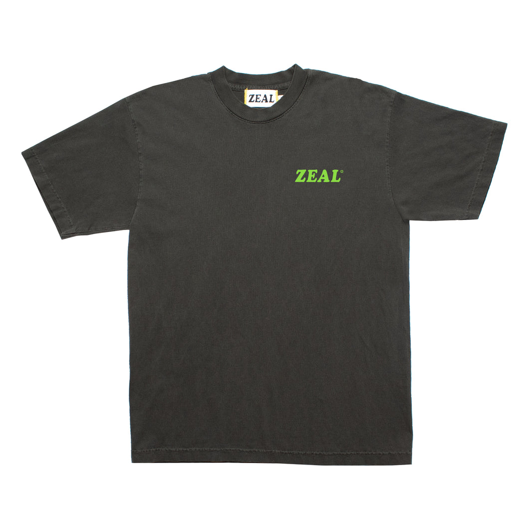 Classic ZEAL Logo Tee in Faded Black