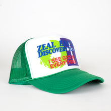 Load image into Gallery viewer, Earth Discovery Team Trucker Hat in Green/White
