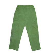 Load image into Gallery viewer, Hand Dyed Green Heavy Fleece Logo Sweatpants - Large &amp; XL
