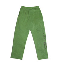Load image into Gallery viewer, Hand Dyed Green Heavy Fleece Logo Sweatpants

