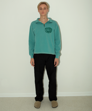 Load image into Gallery viewer, Green Ripple Logo Quarter Zip
