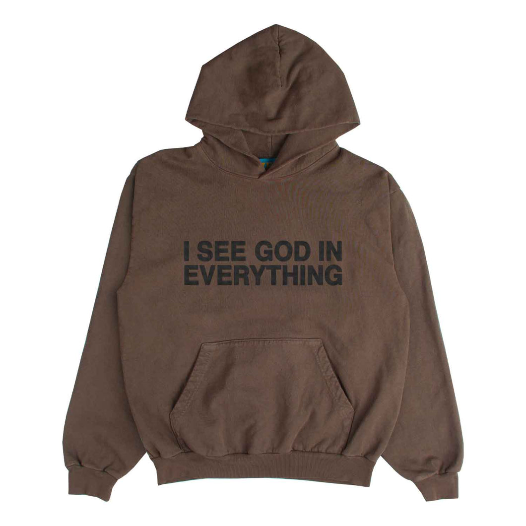 I SEE GOD IN EVERYTHING Hoodie in Brown