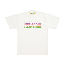 Load image into Gallery viewer, &quot;I SEE GOD IN EVERYTHING&quot; Sunset Gradient Logo Tee
