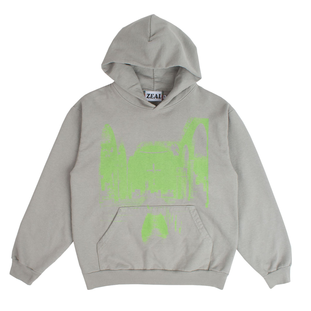 Stained Glass Hoodie in Mint Grey