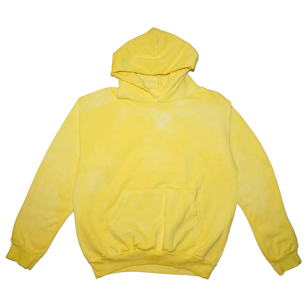 Yellow Hand Dyed Hoodie - Large