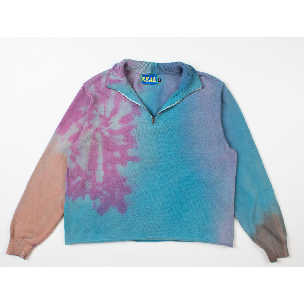 Cropped Hand Dyed Knit 1/4 Zip (XL 1/1)