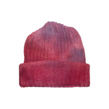 Load image into Gallery viewer, Hand Dyed Knit Beanie (purple/red/pink)

