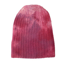 Load image into Gallery viewer, Hand Dyed Knit Beanie (purple/red/pink)
